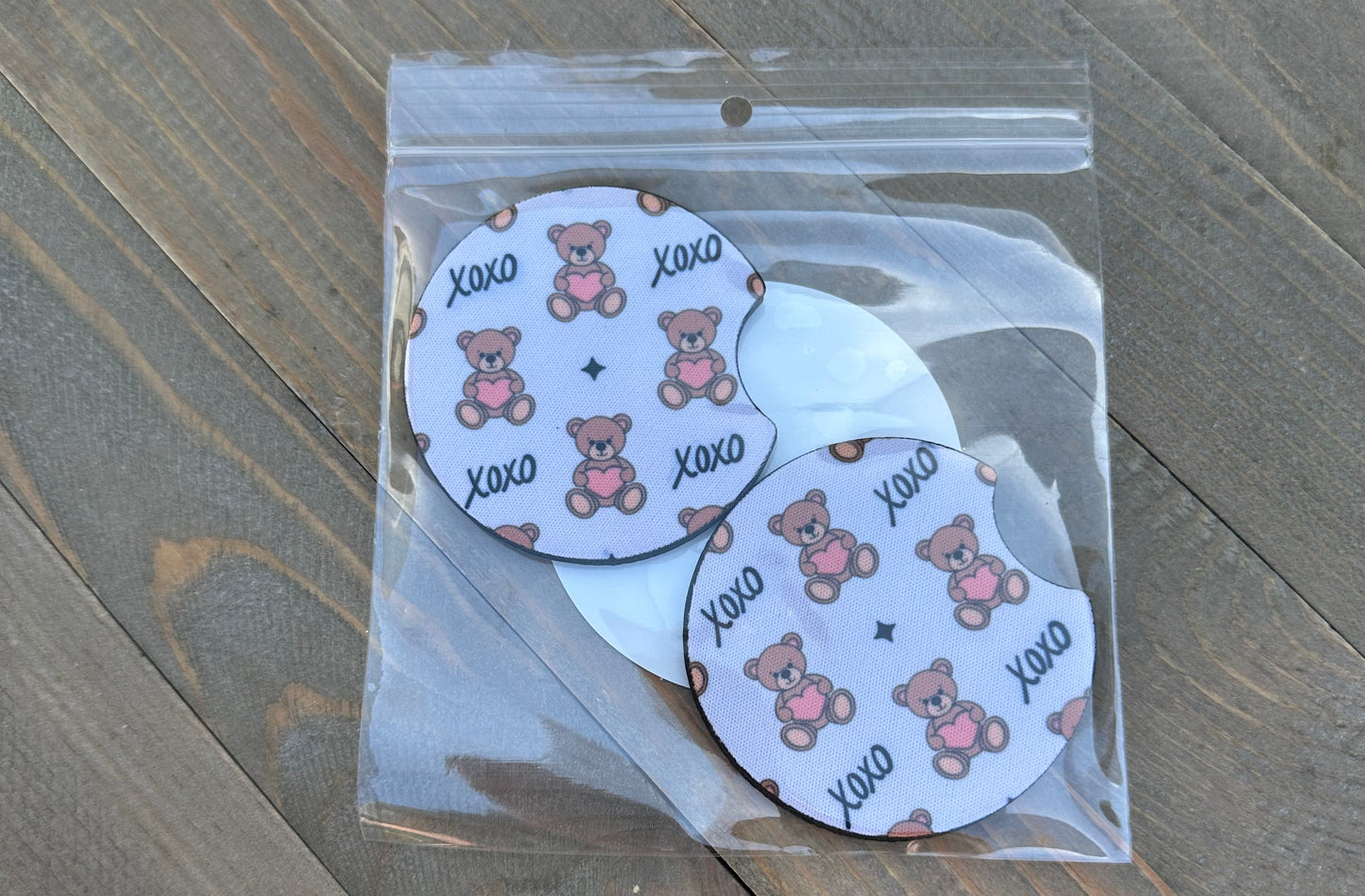 XOXO BEARS CAR COASTERS