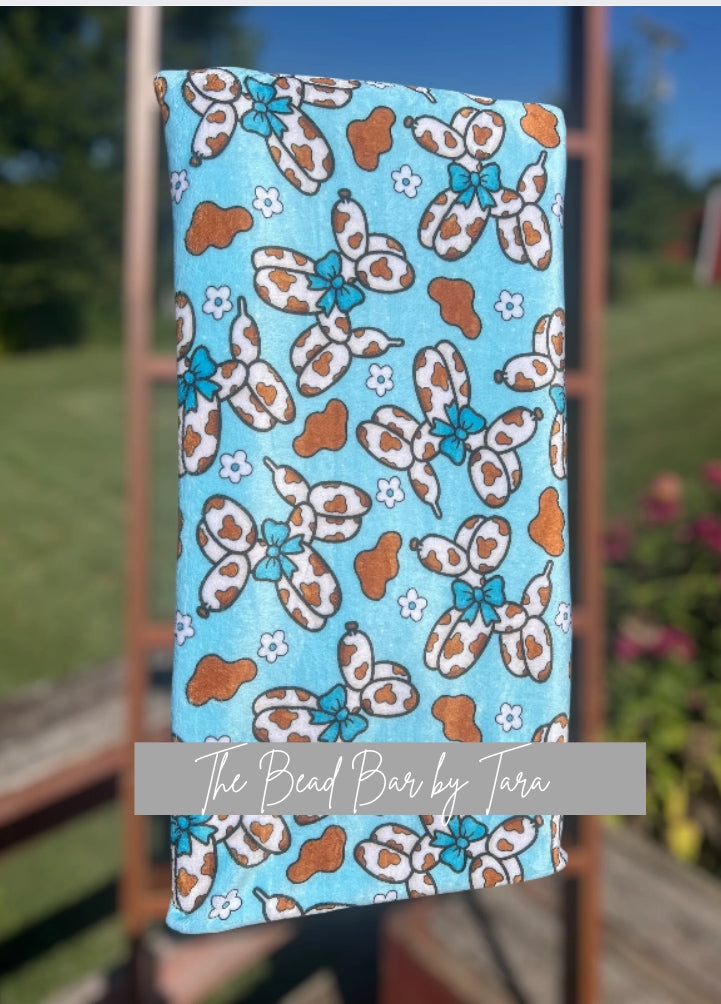 Cow Balloon Dogs Blanket (RTS)