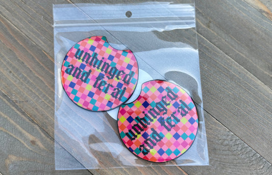 UNHINGED AND FERAL CAR COASTERS