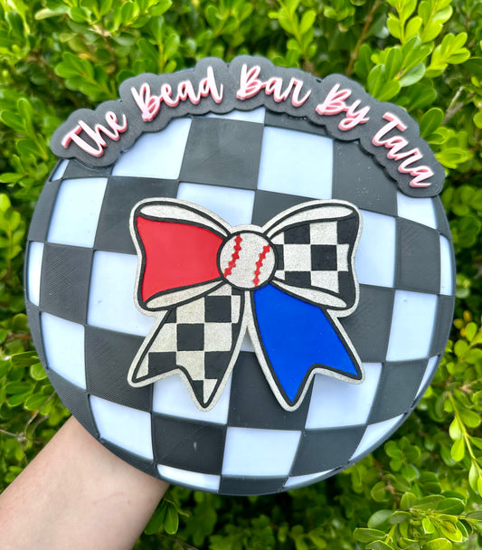 BASEBALL BOW - STAY SPARKLY