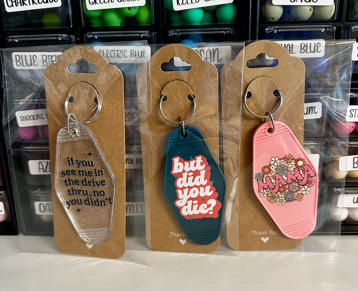 MOTEL KEYCHAINS