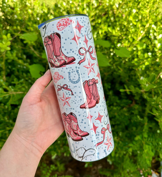20oz sublimation- western themed