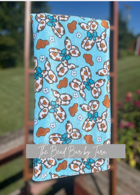 Cow Balloon Dogs Blanket (RTS)